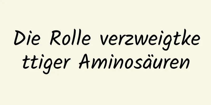 Die Rolle verzweigtkettiger Aminosäuren
