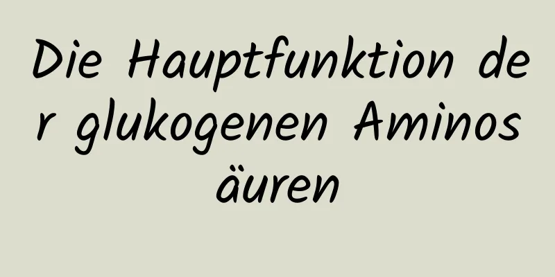Die Hauptfunktion der glukogenen Aminosäuren