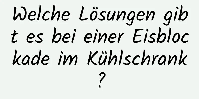 Welche Lösungen gibt es bei einer Eisblockade im Kühlschrank?