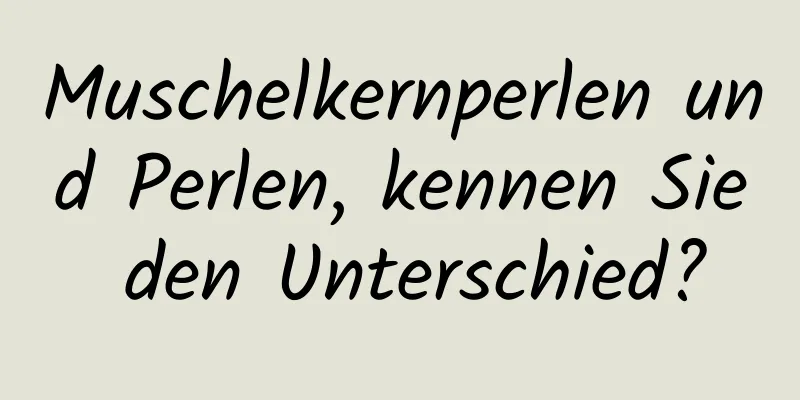 Muschelkernperlen und Perlen, kennen Sie den Unterschied?