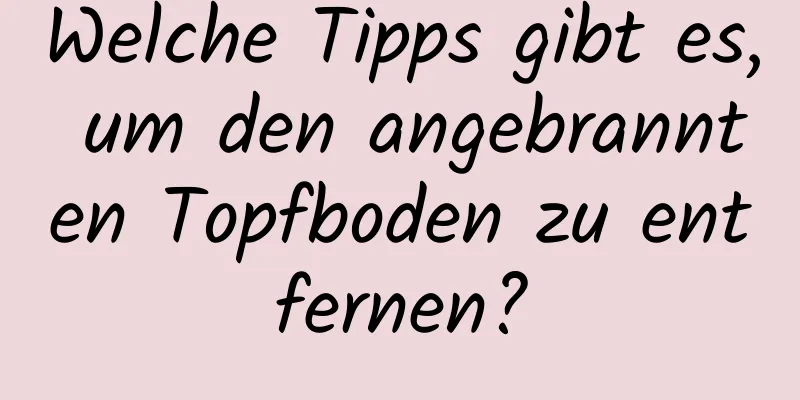 Welche Tipps gibt es, um den angebrannten Topfboden zu entfernen?