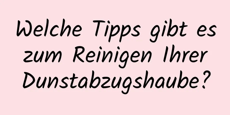 Welche Tipps gibt es zum Reinigen Ihrer Dunstabzugshaube?