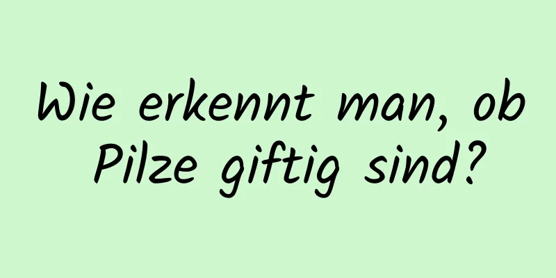 Wie erkennt man, ob Pilze giftig sind?