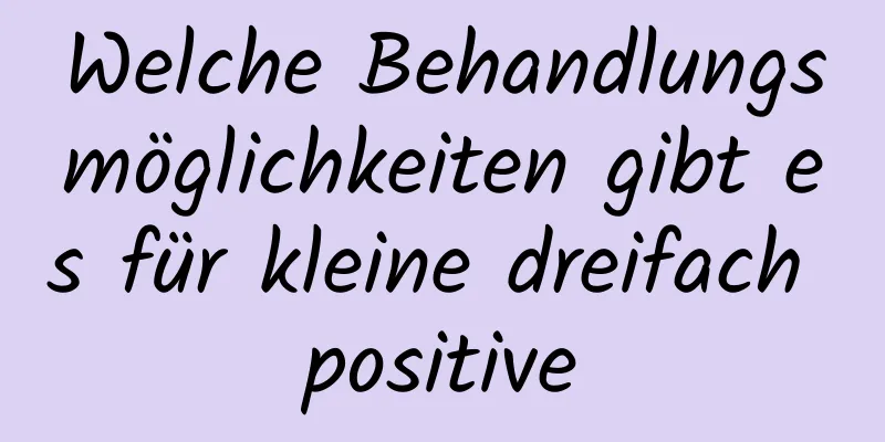 Welche Behandlungsmöglichkeiten gibt es für kleine dreifach positive