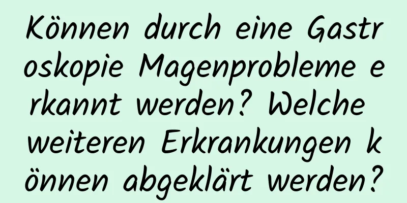 Können durch eine Gastroskopie Magenprobleme erkannt werden? Welche weiteren Erkrankungen können abgeklärt werden?