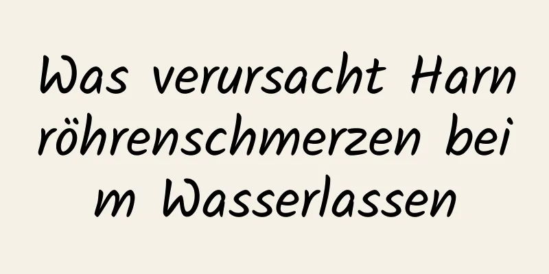Was verursacht Harnröhrenschmerzen beim Wasserlassen