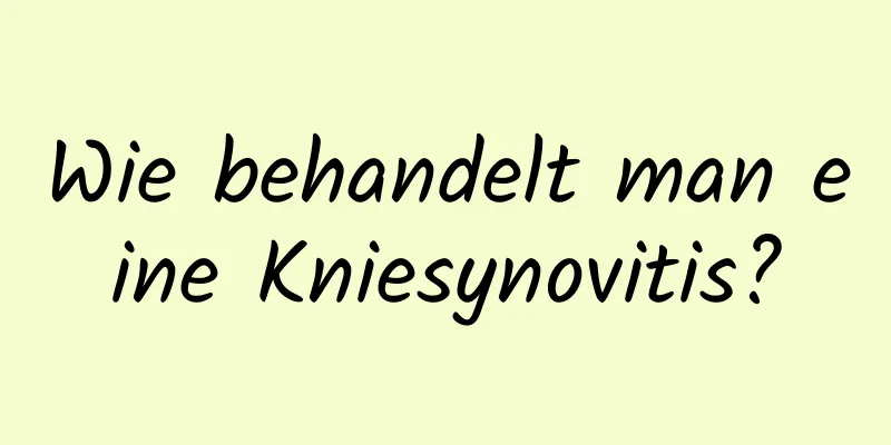 Wie behandelt man eine Kniesynovitis?