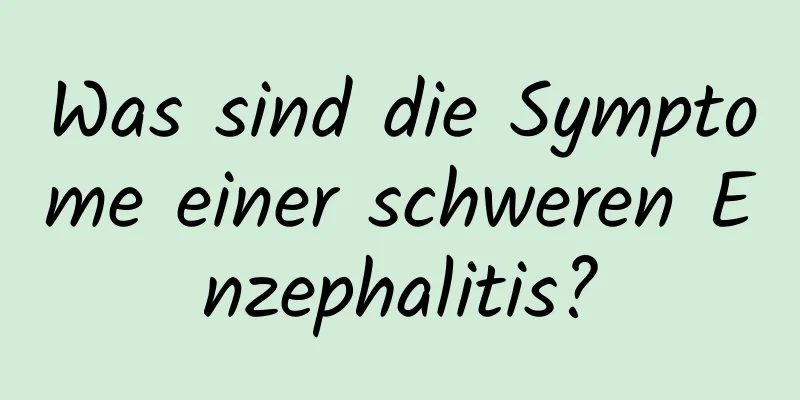 Was sind die Symptome einer schweren Enzephalitis?