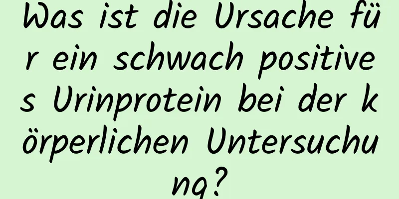 Was ist die Ursache für ein schwach positives Urinprotein bei der körperlichen Untersuchung?