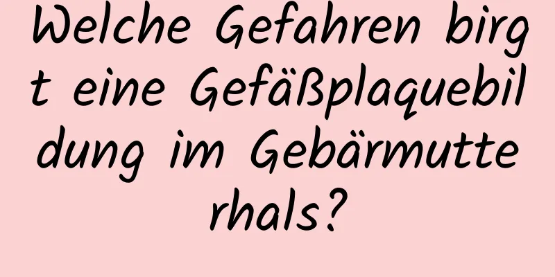 Welche Gefahren birgt eine Gefäßplaquebildung im Gebärmutterhals?