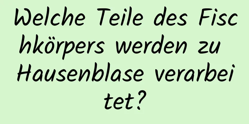 Welche Teile des Fischkörpers werden zu Hausenblase verarbeitet?