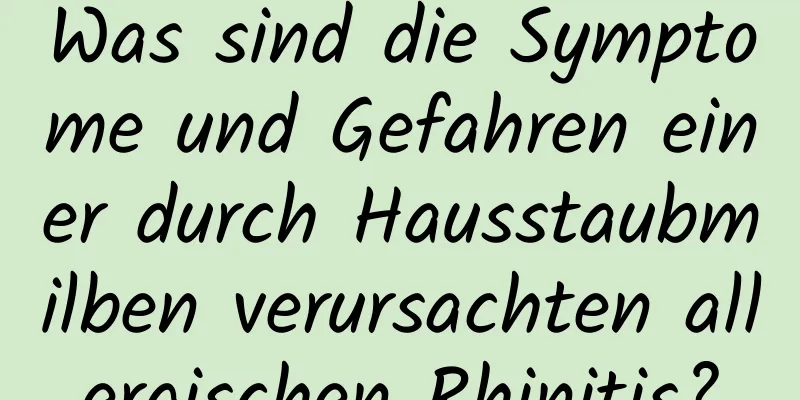 Was sind die Symptome und Gefahren einer durch Hausstaubmilben verursachten allergischen Rhinitis?