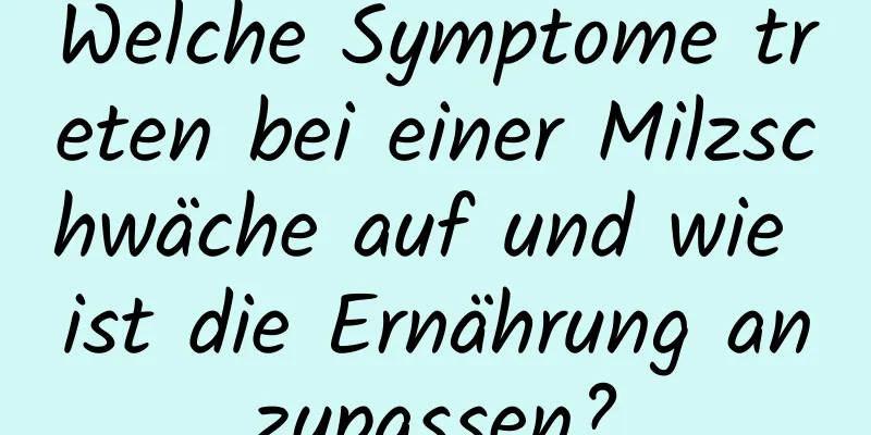 Welche Symptome treten bei einer Milzschwäche auf und wie ist die Ernährung anzupassen?
