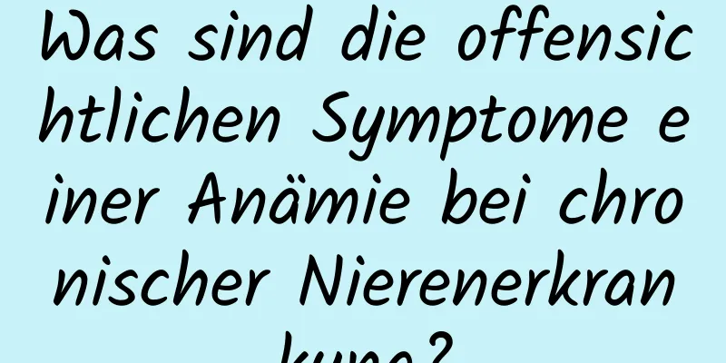 Was sind die offensichtlichen Symptome einer Anämie bei chronischer Nierenerkrankung?