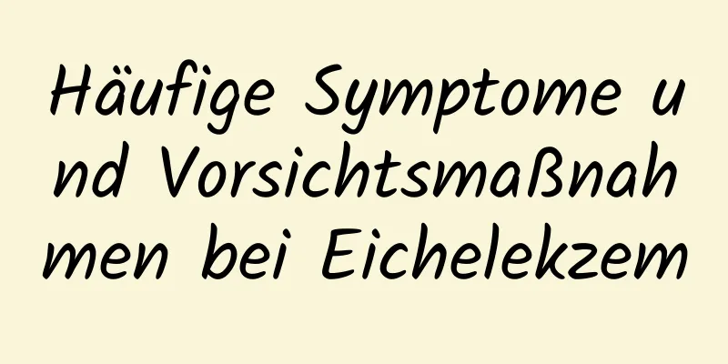 Häufige Symptome und Vorsichtsmaßnahmen bei Eichelekzem