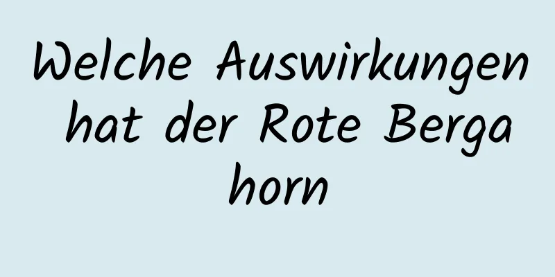 Welche Auswirkungen hat der Rote Bergahorn