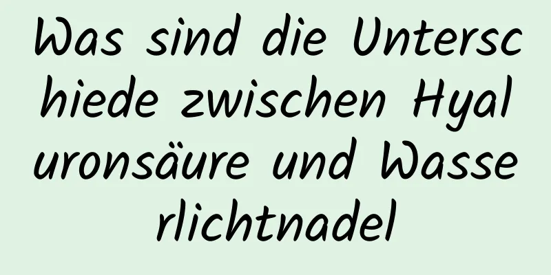 Was sind die Unterschiede zwischen Hyaluronsäure und Wasserlichtnadel