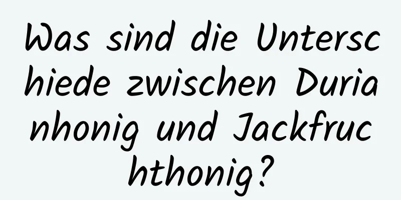 Was sind die Unterschiede zwischen Durianhonig und Jackfruchthonig?