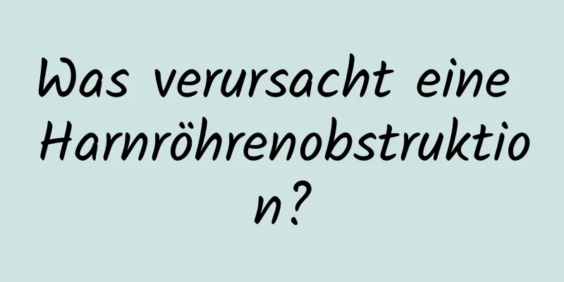 Was verursacht eine Harnröhrenobstruktion?