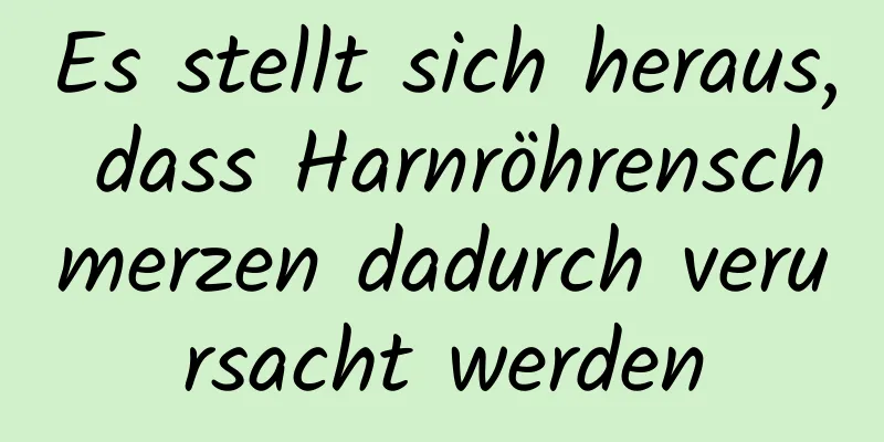 Es stellt sich heraus, dass Harnröhrenschmerzen dadurch verursacht werden