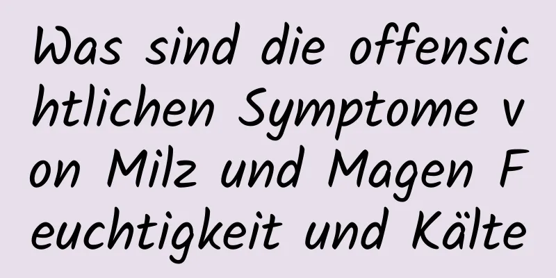 Was sind die offensichtlichen Symptome von Milz und Magen Feuchtigkeit und Kälte