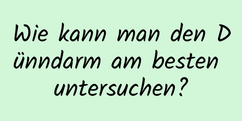Wie kann man den Dünndarm am besten untersuchen?