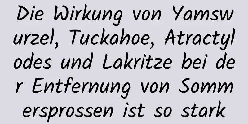 Die Wirkung von Yamswurzel, Tuckahoe, Atractylodes und Lakritze bei der Entfernung von Sommersprossen ist so stark