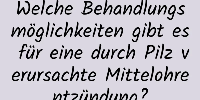 Welche Behandlungsmöglichkeiten gibt es für eine durch Pilz verursachte Mittelohrentzündung?