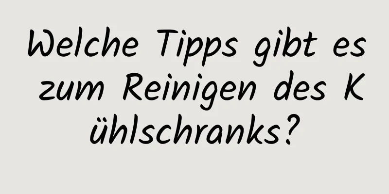 Welche Tipps gibt es zum Reinigen des Kühlschranks?