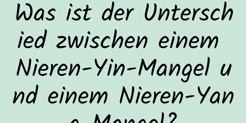 Was ist der Unterschied zwischen einem Nieren-Yin-Mangel und einem Nieren-Yang-Mangel?