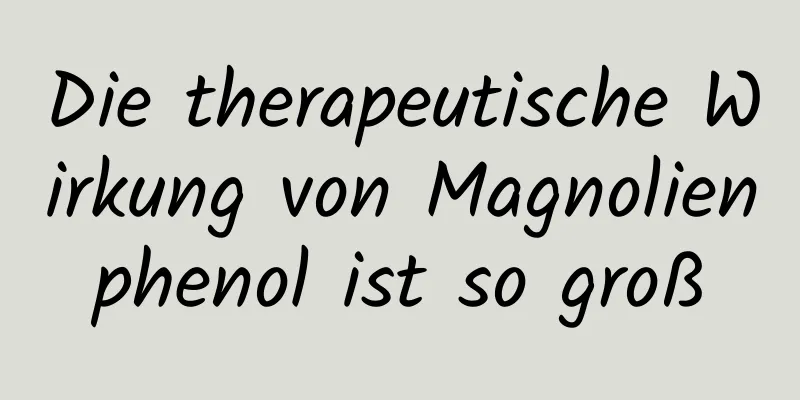Die therapeutische Wirkung von Magnolienphenol ist so groß
