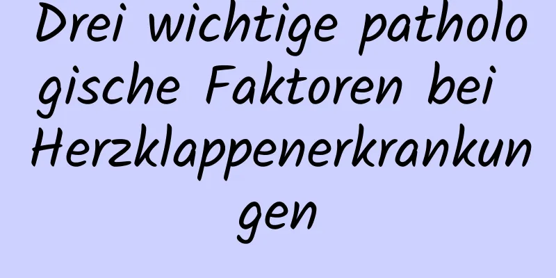 Drei wichtige pathologische Faktoren bei Herzklappenerkrankungen