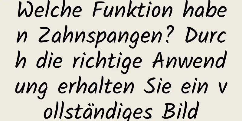 Welche Funktion haben Zahnspangen? Durch die richtige Anwendung erhalten Sie ein vollständiges Bild