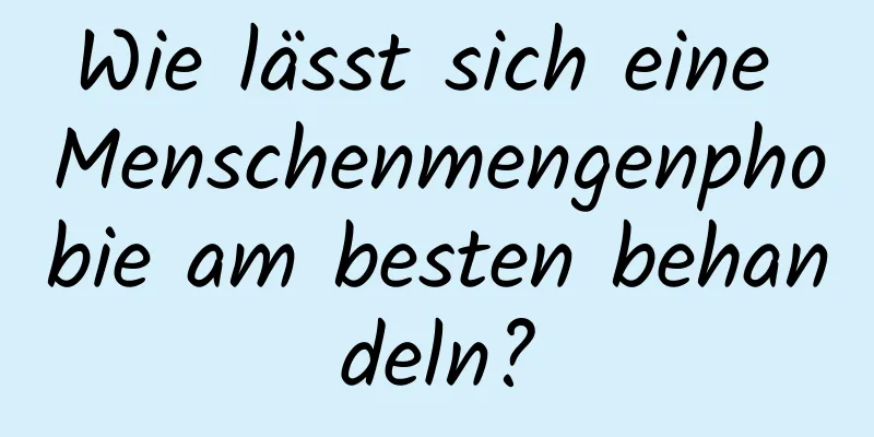 Wie lässt sich eine Menschenmengenphobie am besten behandeln?
