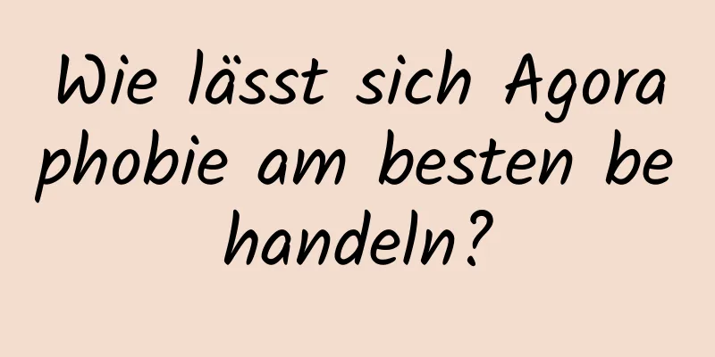 Wie lässt sich Agoraphobie am besten behandeln?