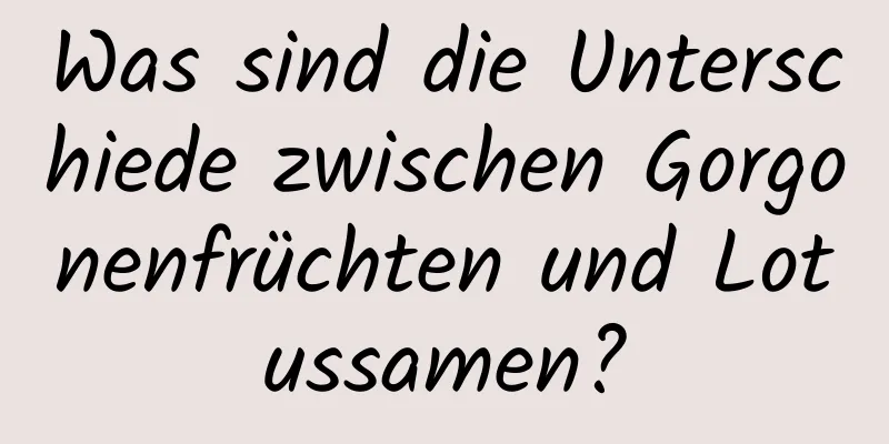 Was sind die Unterschiede zwischen Gorgonenfrüchten und Lotussamen?