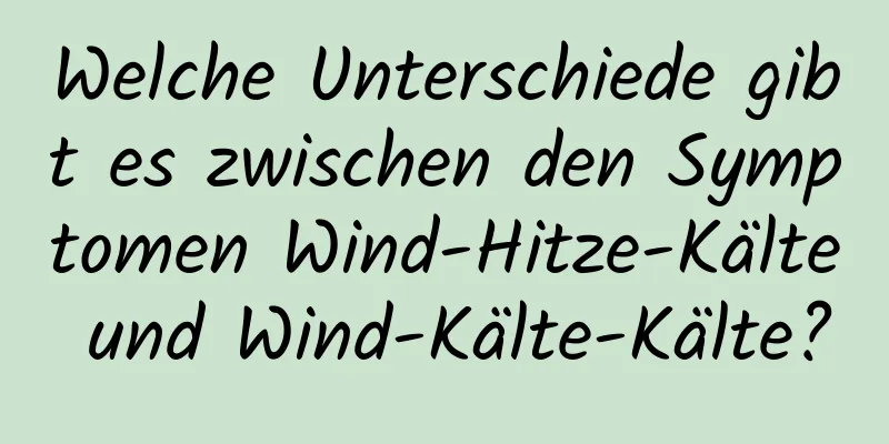 Welche Unterschiede gibt es zwischen den Symptomen Wind-Hitze-Kälte und Wind-Kälte-Kälte?
