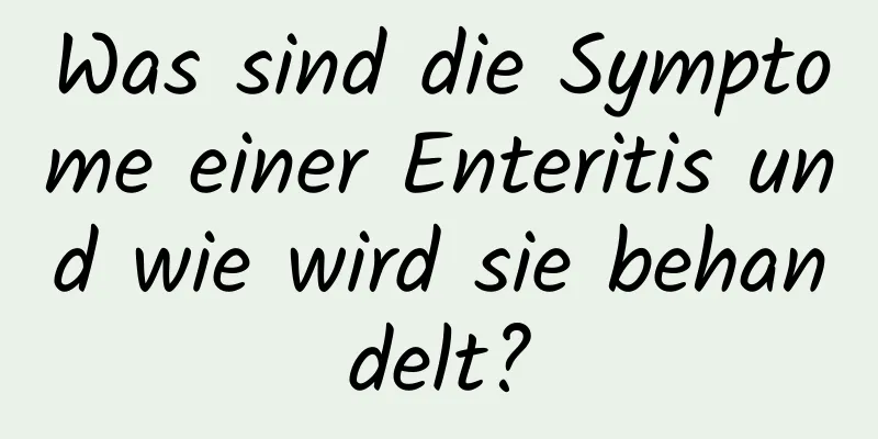 Was sind die Symptome einer Enteritis und wie wird sie behandelt?