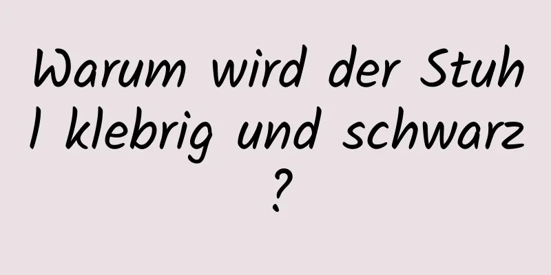 Warum wird der Stuhl klebrig und schwarz?