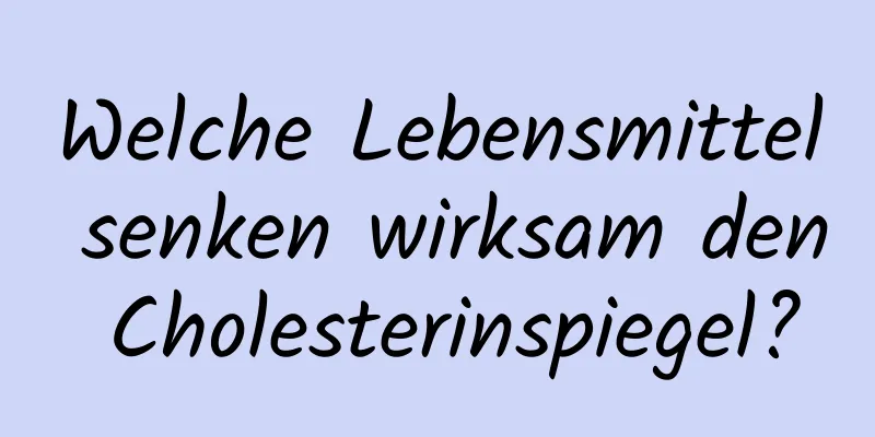 Welche Lebensmittel senken wirksam den Cholesterinspiegel?