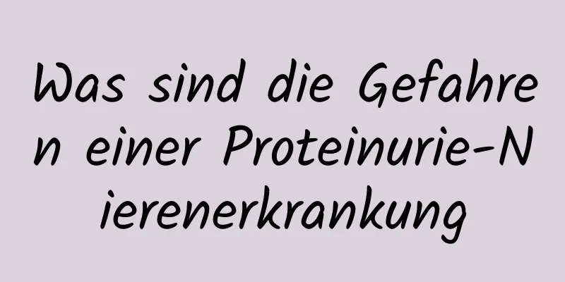 Was sind die Gefahren einer Proteinurie-Nierenerkrankung