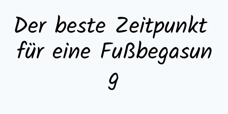 Der beste Zeitpunkt für eine Fußbegasung