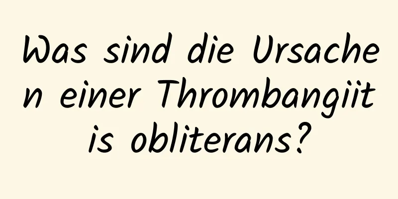 Was sind die Ursachen einer Thrombangiitis obliterans?