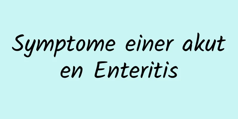 Symptome einer akuten Enteritis