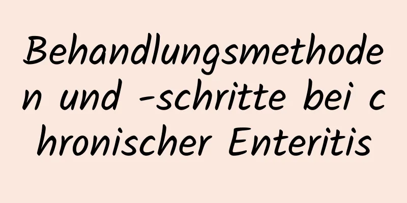 Behandlungsmethoden und -schritte bei chronischer Enteritis