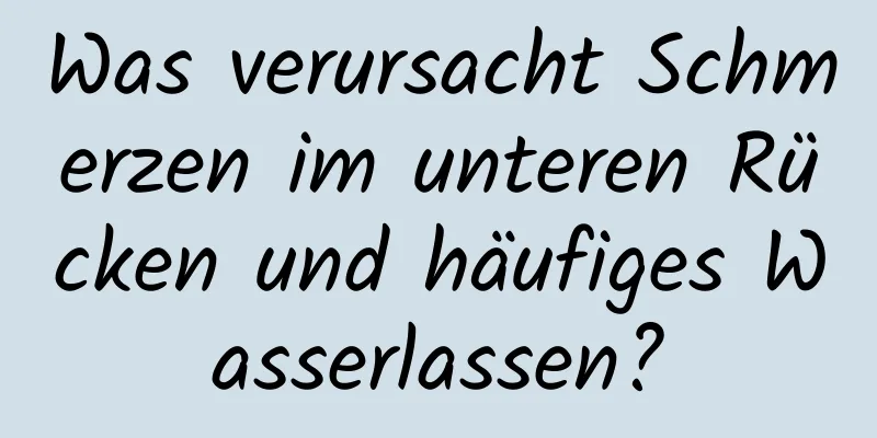 Was verursacht Schmerzen im unteren Rücken und häufiges Wasserlassen?