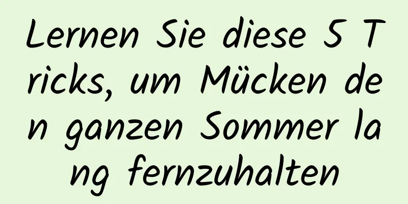 Lernen Sie diese 5 Tricks, um Mücken den ganzen Sommer lang fernzuhalten
