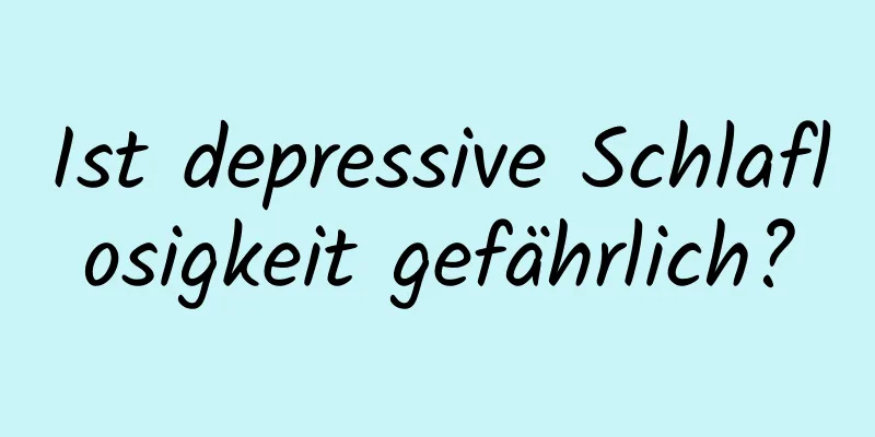Ist depressive Schlaflosigkeit gefährlich?