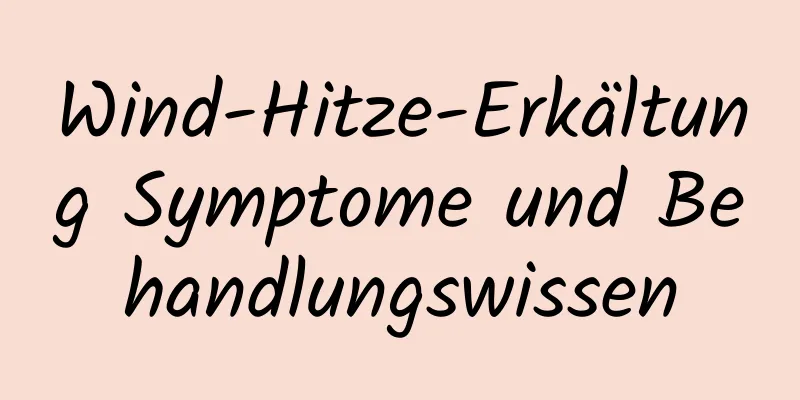 Wind-Hitze-Erkältung Symptome und Behandlungswissen