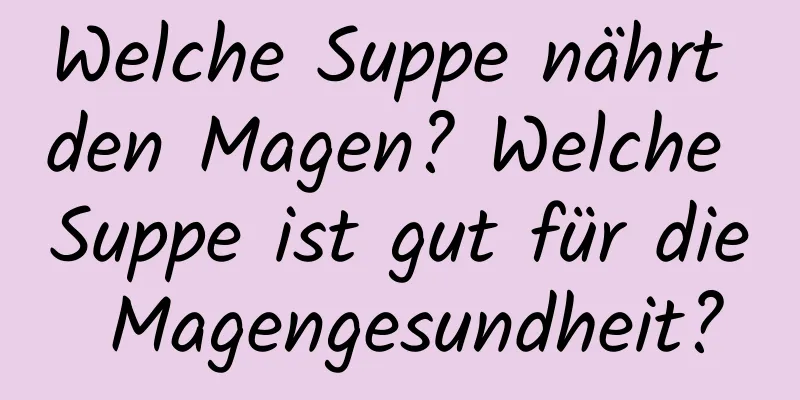 Welche Suppe nährt den Magen? Welche Suppe ist gut für die Magengesundheit?